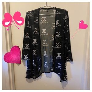 Chanel bath robe beach swim cover up
